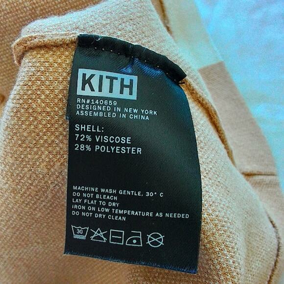 KITH Women’s Camel Cropped Half Zip Mock Neck Sweater Size M - Picture 5 of 5